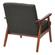 Scranton & Co Mid-Century Arm Chair in Charcoal Gray - Espresso