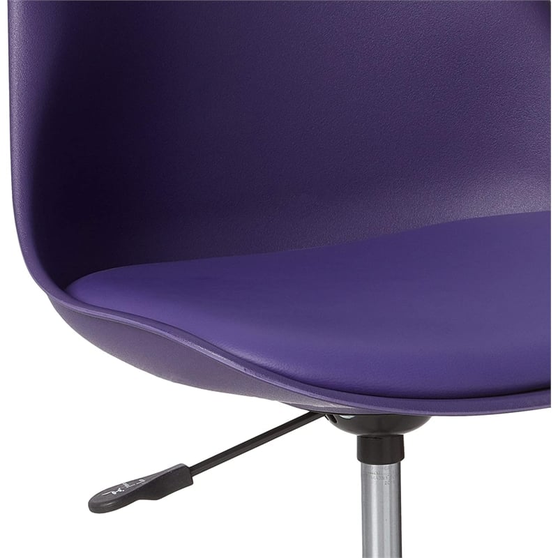Scranton & Co Mod-Inspired Office Chair in Purple - Chrome Base