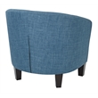 Scranton & Co Contemporary Tub Chair in Blue Denim - Espresso Legs
