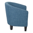Scranton & Co Contemporary Tub Chair in Blue Denim - Espresso Legs