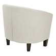 Scranton & Co Contemporary Tub Chair in Linen Beige - Espresso Legs