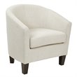 Scranton & Co Contemporary Tub Chair in Linen Beige - Espresso Legs