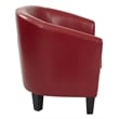 Scranton & Co Tub Chair in Cranberry Red Faux Leather - Espresso Legs