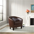 Scranton & Co Contemporary Tub Chair in Cocoa Brown - Espresso Legs
