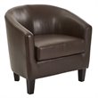 Scranton & Co Contemporary Tub Chair in Cocoa Brown - Espresso Legs