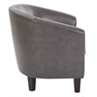Scranton & Co Contemporary Tub Chair in Pewter - Dark Espresso Legs