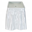 Scranton & Co Folding Beverage Ice Cooler Table with Sateen Skirt