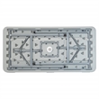 Scranton & Co Folding Beverage Ice Cooler Table with Sateen Skirt