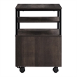 Scranton & Co Mobile Storage Cart in Ozark Ash with Black Metal Frame