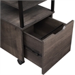 Scranton & Co Mobile Storage Cart in Ozark Ash with Black Metal Frame