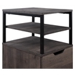 Scranton & Co Mobile Storage Cart in Ozark Ash with Black Metal Frame