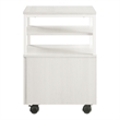 Scranton & Co Mobile Cart in Campanula White with Metal Frame
