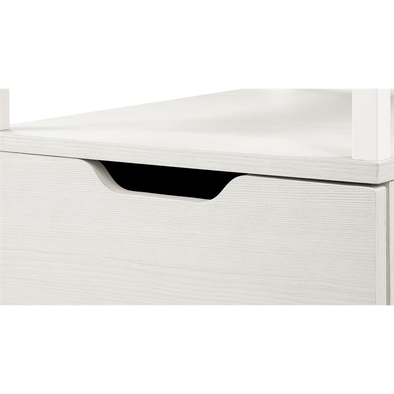 Scranton & Co Mobile Cart in Campanula White with Metal Frame