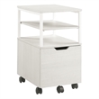 Scranton & Co Mobile Cart in Campanula White with Metal Frame