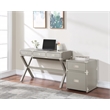Scranton & Co Contemporary 2-Drawer File Cabinet in Gray - Campaign Style