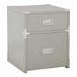 Scranton & Co Contemporary 2-Drawer File Cabinet in Gray - Campaign Style