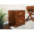Scranton & Co 2-Drawer File Cabinet in Toasted Wheat - Campaign Style