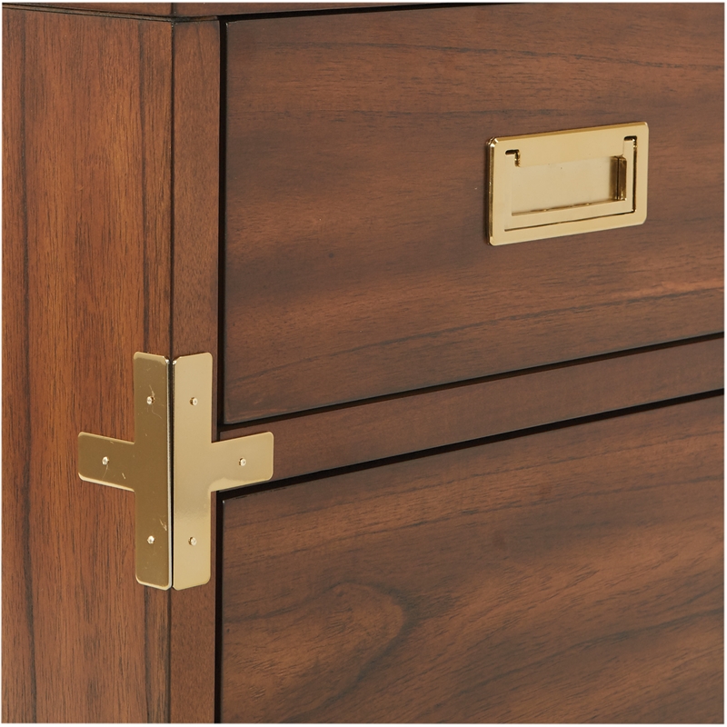 Scranton & Co 2-Drawer File Cabinet in Toasted Wheat - Campaign Style