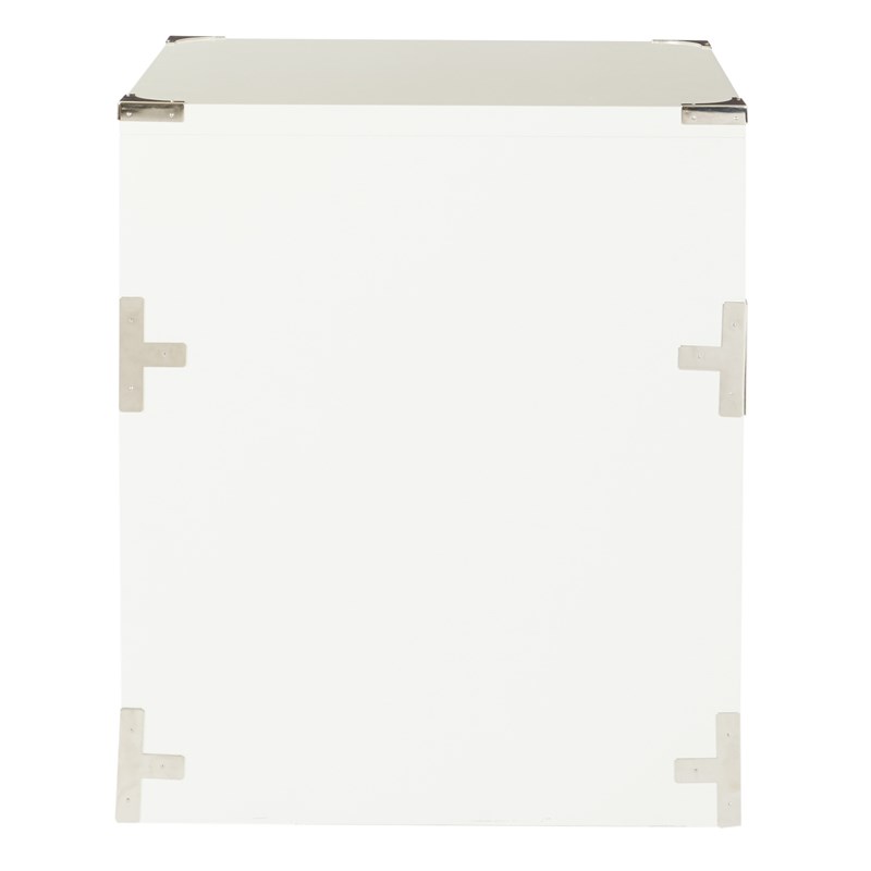 Scranton & Co 2-Drawer File Cabinet in White - Campaign Style