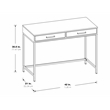 Scranton & Co Desk in White Gloss with Rose Gold Chrome Base