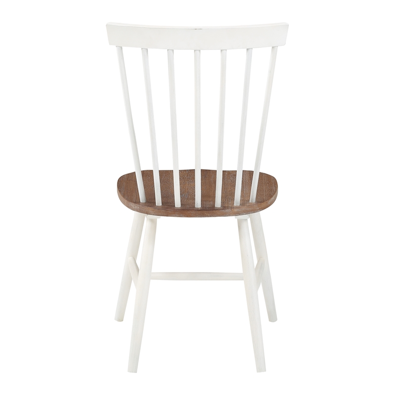 Scranton & Co Windsor Wood Dining Chair Toffee and Cream 2 Pack