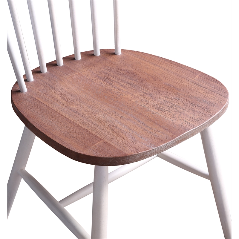 Scranton & Co Windsor Wood Dining Chair Toffee and Cream 2 Pack