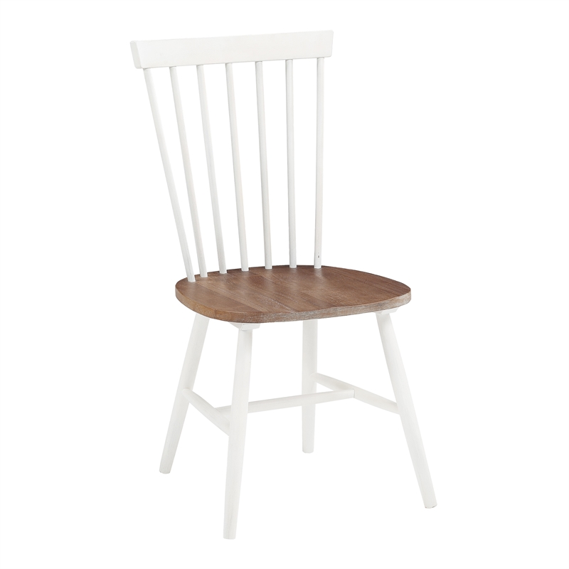 Scranton & Co Windsor Wood Dining Chair Toffee and Cream 2 Pack