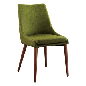 Scranton & Co Mid-Century Dining Accent Chair in Green 2 Pack