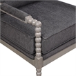 Scranton & Co Contemporary Spindle Arm Chair in Charcoal Gray Fabric