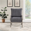 Scranton & Co Contemporary Spindle Arm Chair in Charcoal Gray Fabric