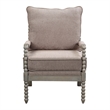 Scranton & Co Contemporary Spindle Arm Chair in Dolphin Brown Fabric