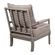 Scranton & Co Contemporary Spindle Arm Chair in Dolphin Brown Fabric