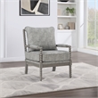 Scranton & Co Contemporary Spindle Arm Chair in Graphite Gray Fabric