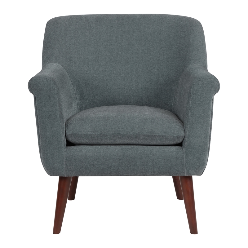 Scranton & Co Mid-Century Modern Accent Chair in Slate with Coffee Legs