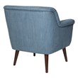 Scranton & Co Mid-Century Accent Chair in Blue Steel with Coffee Legs