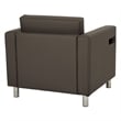 Scranton & Co Accent Chair with AC and USB Charging Station in Graphite Brown