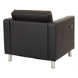 Scranton & Co Accent Chair with AC and USB Charging Station in Black Fabric