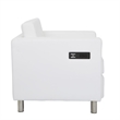 Scranton & Co Accent Chair with AC and USB Charging Station in Snow White