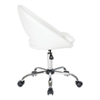 Scranton & Co Height Adjustable Home Office Chair in White Faux Leather