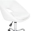 Scranton & Co Height Adjustable Home Office Chair in White Faux Leather