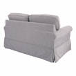 Scranton & Co Cottage Slipcover Loveseat in Fog Gray with Rolled Arms