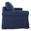 Scranton & Co Cottage Slipcover Loveseat in Navy Blue with Rolled Arms