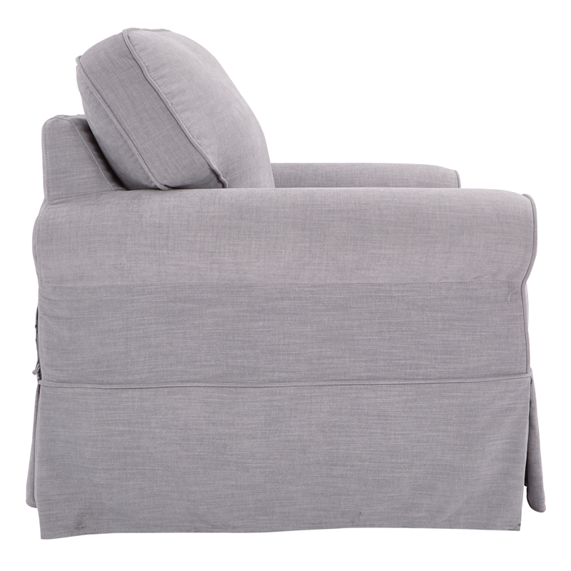 Scranton & Co Cottage Chair with Washable Fog Gray Fabric Slip Cover