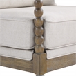 Scranton & Co Spindle Chair in Linen Beige with Brush Charcoal Finish