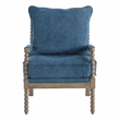 Scranton & Co Spindle Chair in Navy Blue with Brush Charcoal Finish