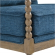 Scranton & Co Spindle Chair in Navy Blue with Brush Charcoal Finish
