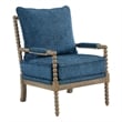 Scranton & Co Spindle Chair in Navy Blue with Brush Charcoal Finish