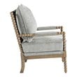 Scranton & Co Spindle Accent Chair in Smoke Gray with Charcoal Finish
