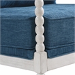Scranton & Co Classic Spindle Arm Chair in Navy Blue with White Wood Frame