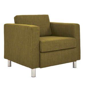 Scranton & Co Contemporary Club Armchair in Green Easy-Care Fabric
